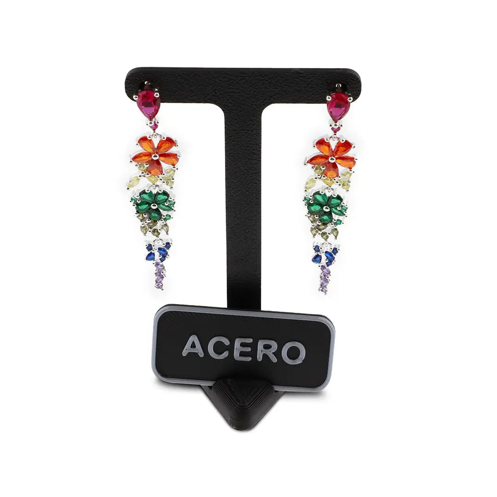 Exhibidor aros con placa "acero"