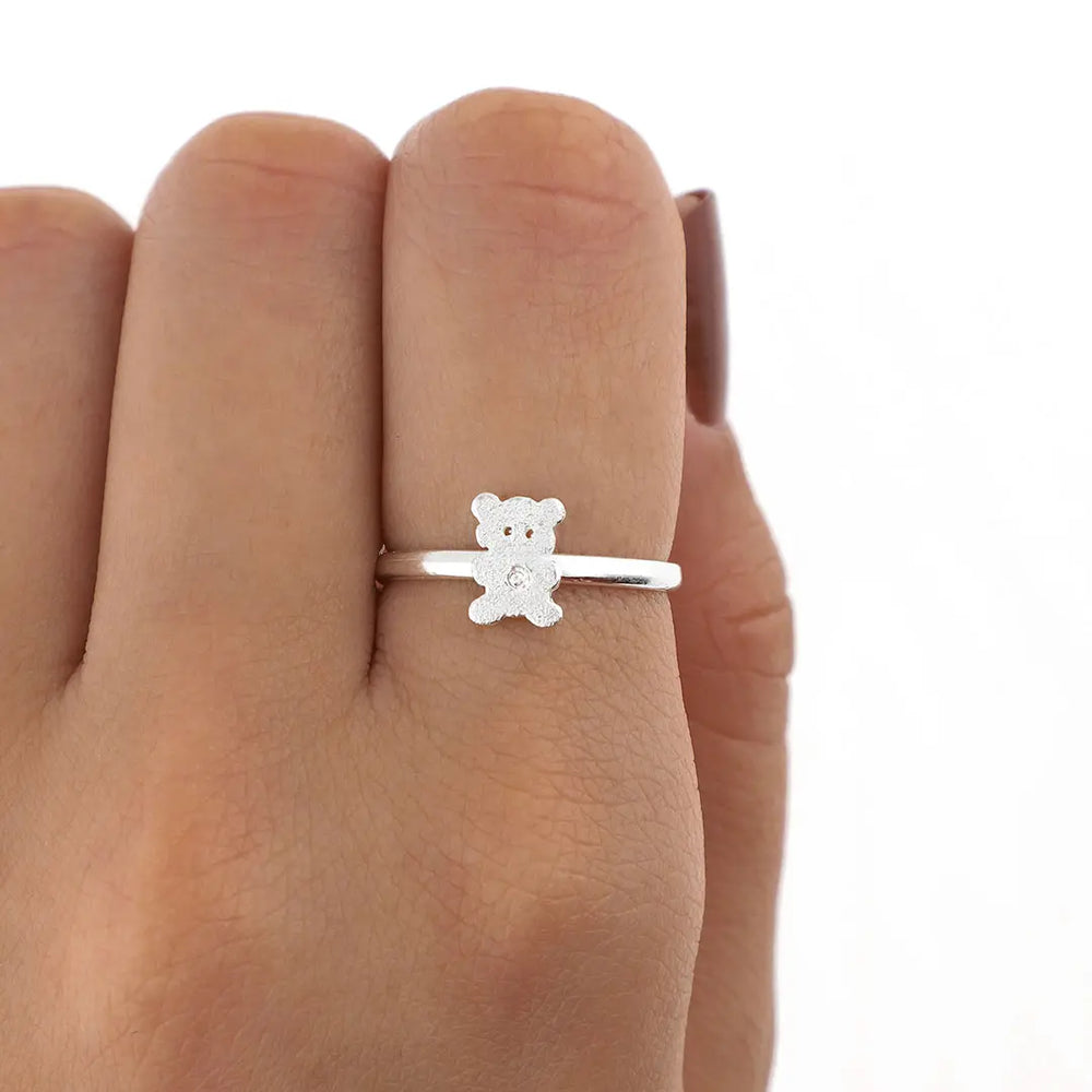 Anillo oso regulable plating