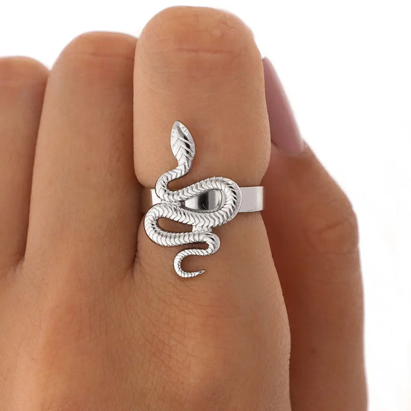 Anillo serpiente acero quirurgico