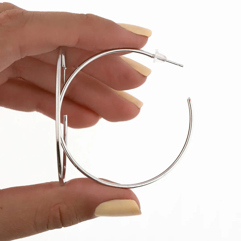 Aros plateados bijou