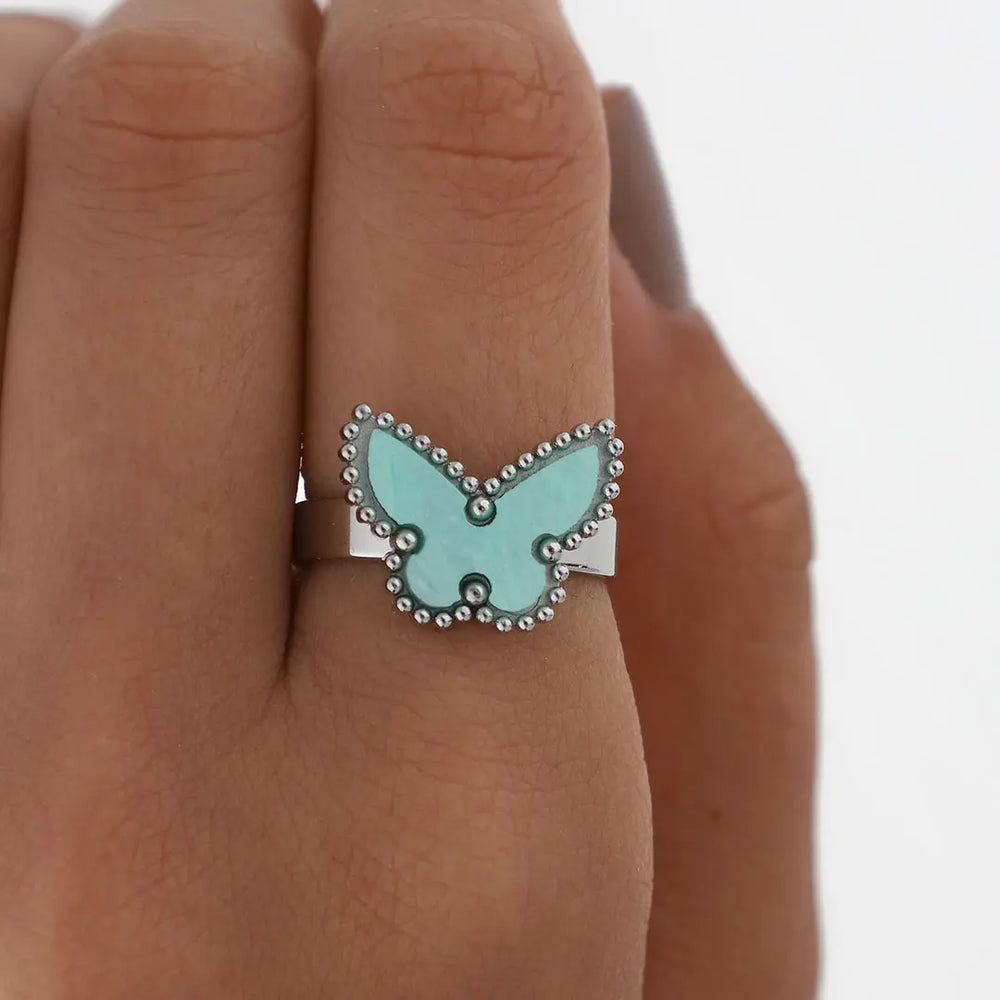 Anillo mariposa acero quirurgico