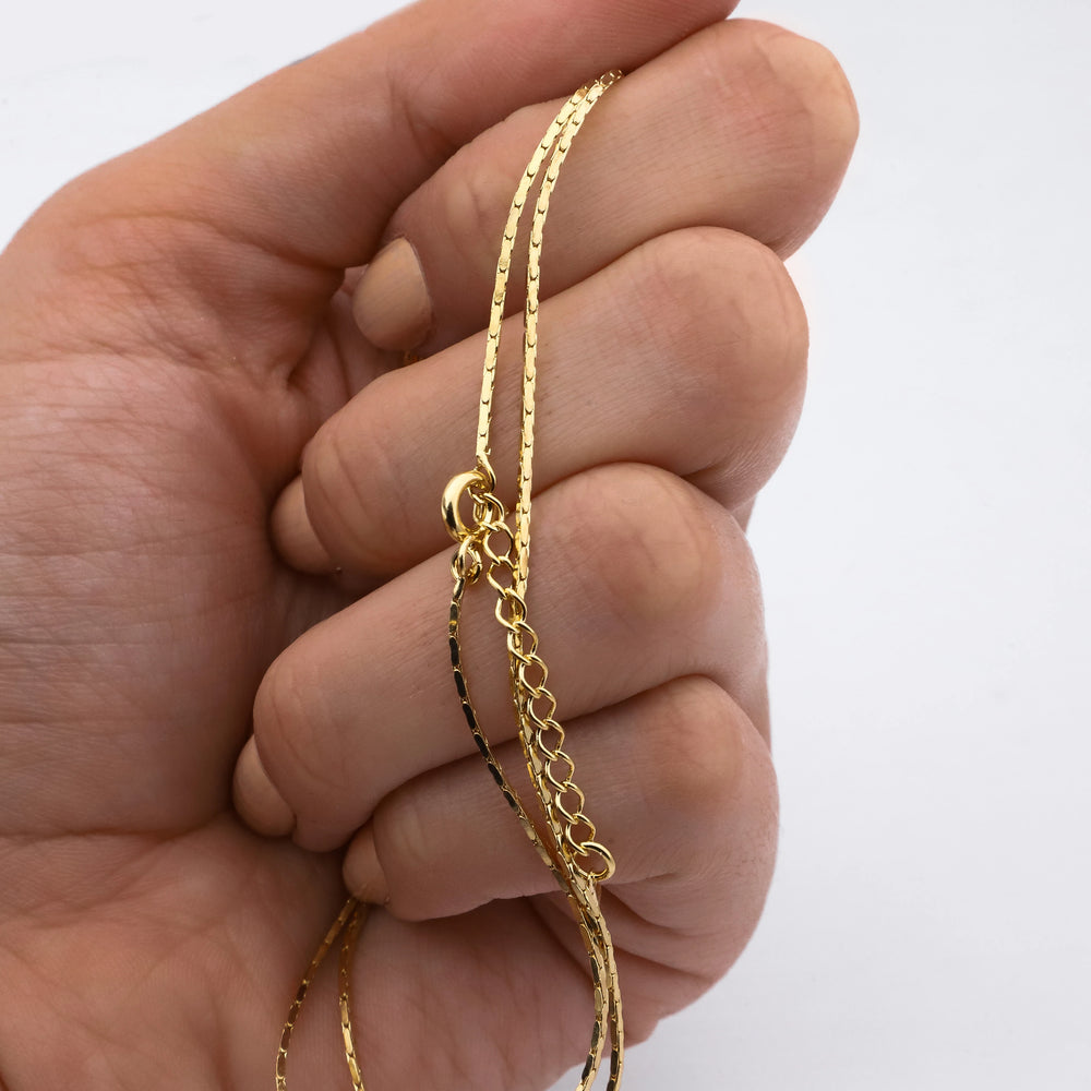 Cadena acero dorado premium