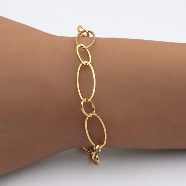 Pulsera acero dorado premium