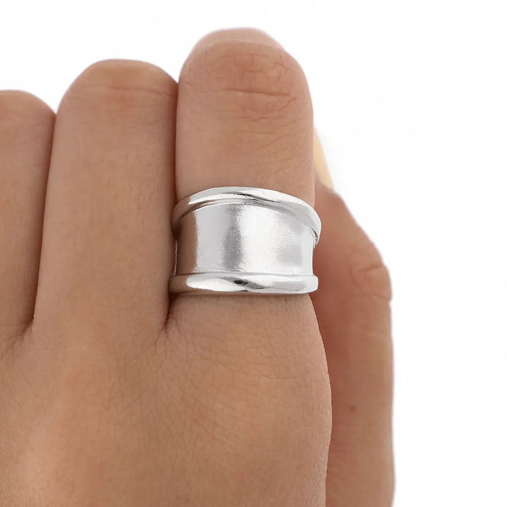 Anillo plateado bijou