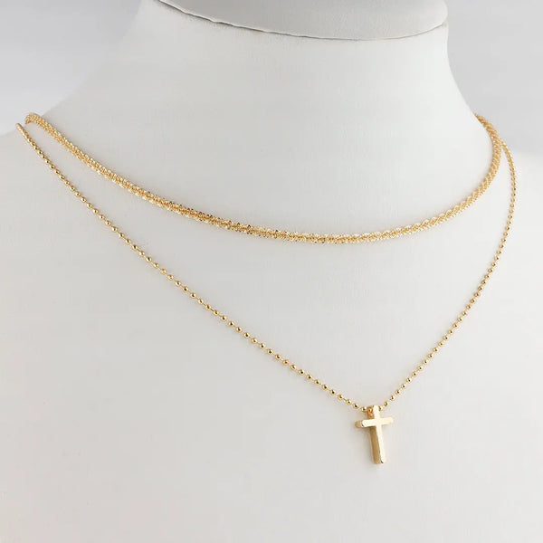 Set dorado bijou 2 colgantes