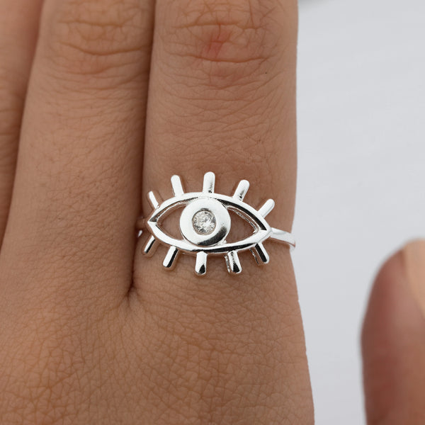 Anillo acero blanco premium