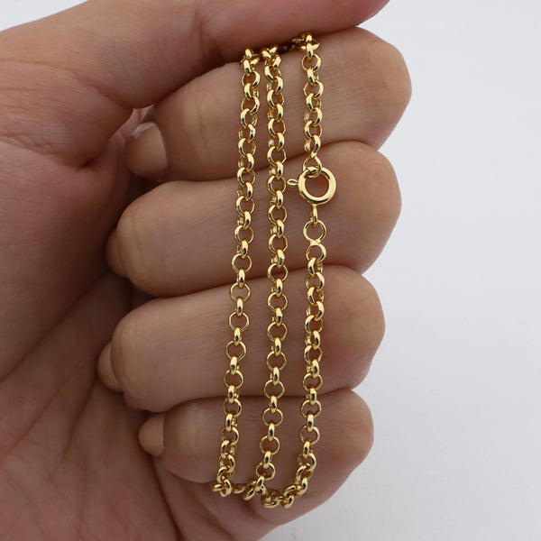 Cadena acero dorado premium