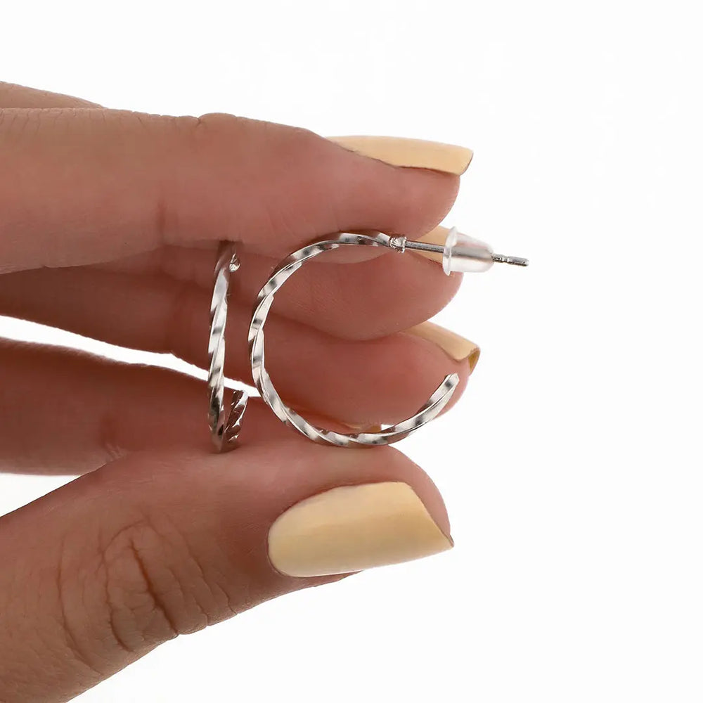 Aros plateados bijou