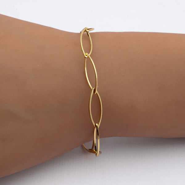 Pulsera acero dorado premium