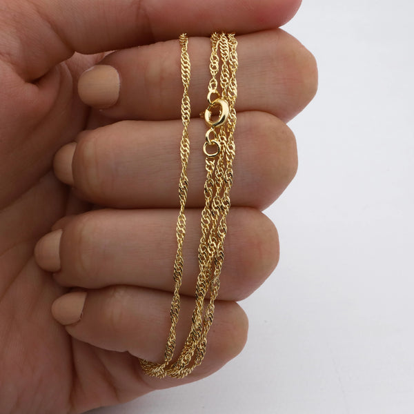 Cadena acero dorado premium