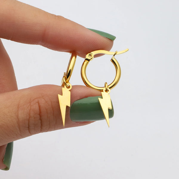 Argollas acero dorado