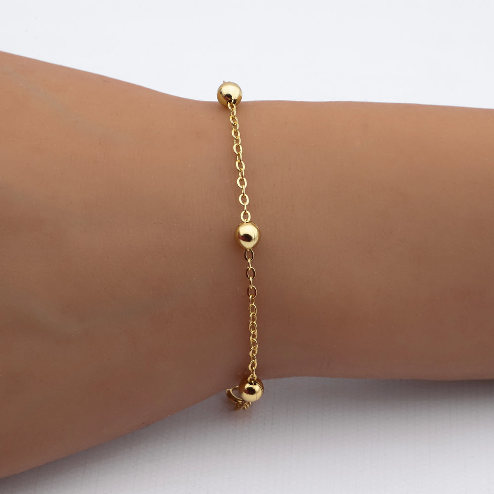 Pulsera acero dorado premium