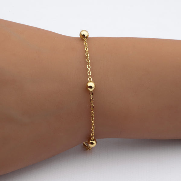 Pulsera acero dorado premium