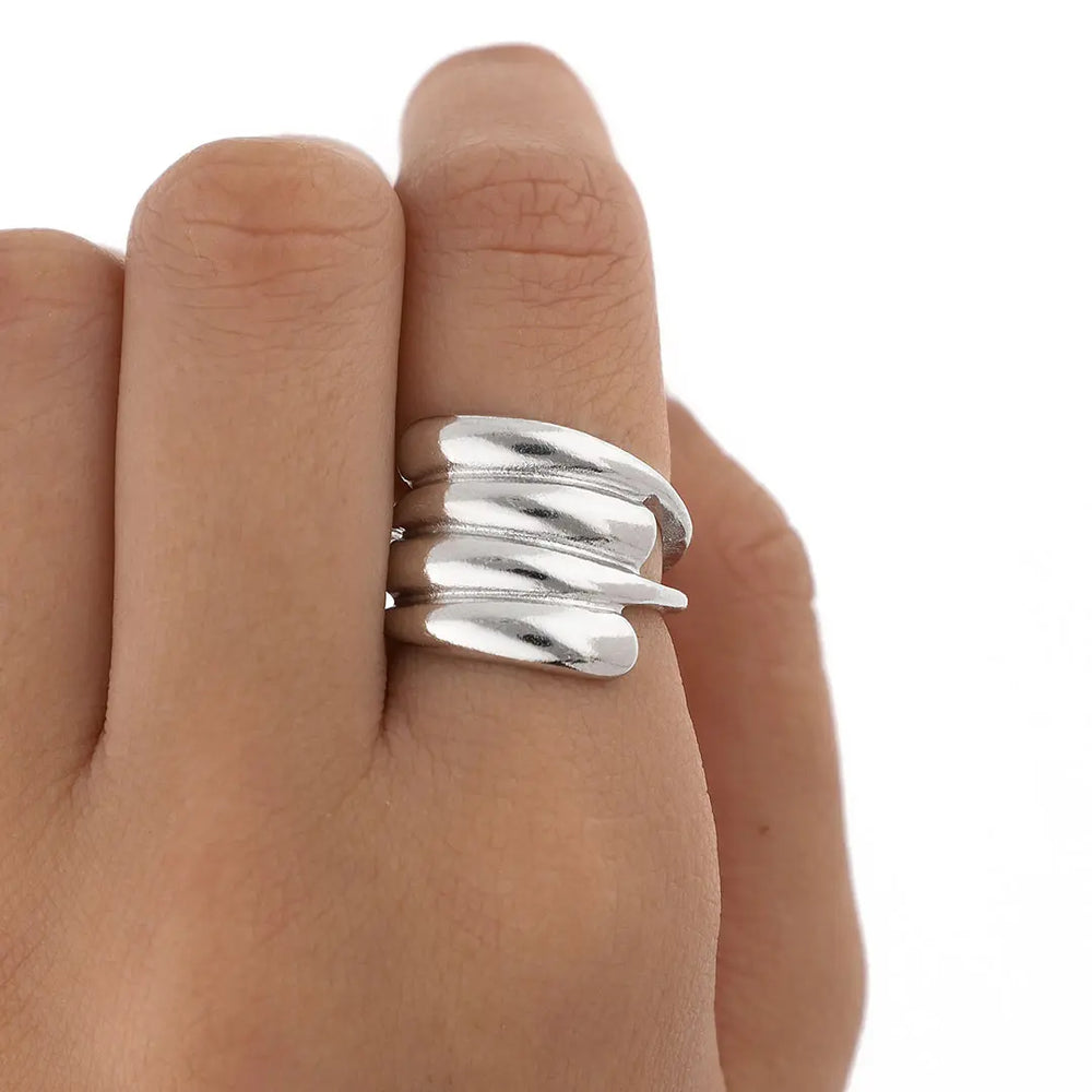 Anillo plateado bijou