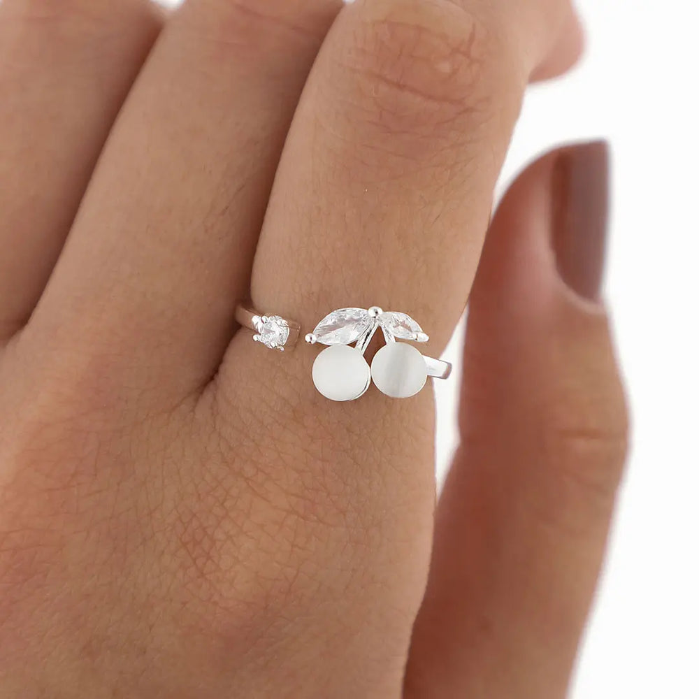 Anillo regulable acero blanco