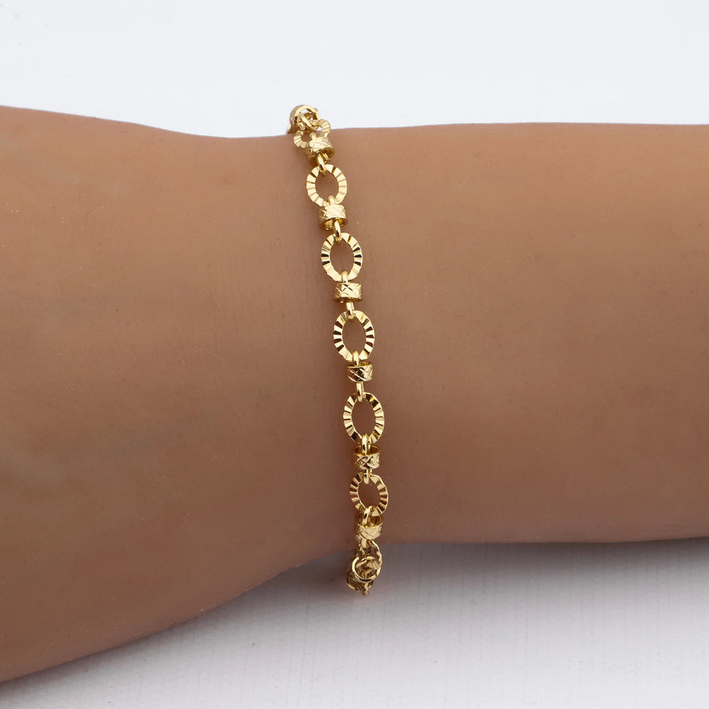 Pulsera acero dorado premium