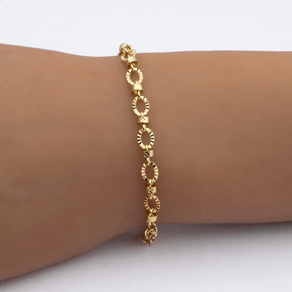 Pulsera acero dorado premium
