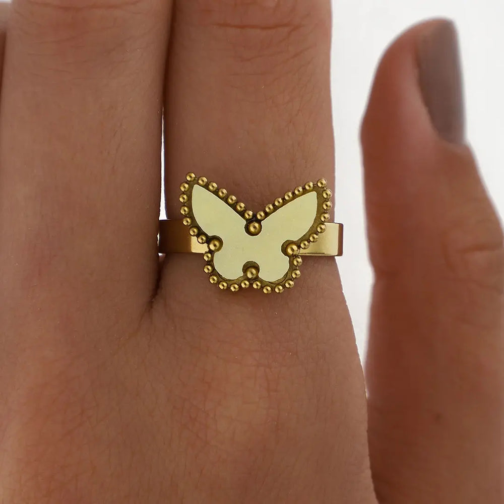 Anillo mariposa acero quirurgico