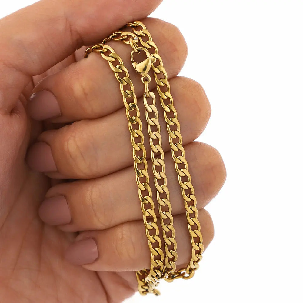 Cadena acero dorado