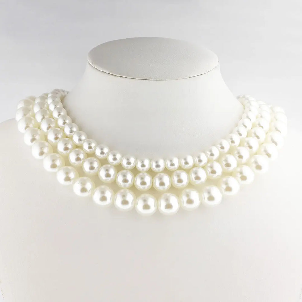 Set perla bijou 3 en 1 colgante