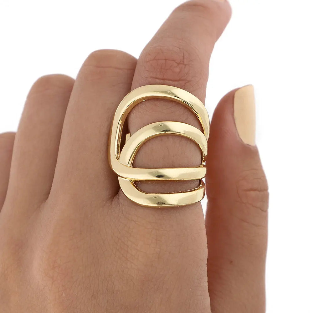 Anillo dorado bijou