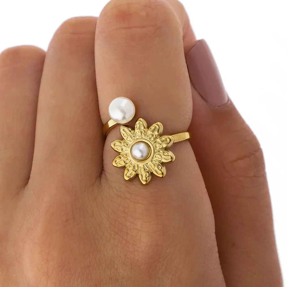 Anillo for acero dorado