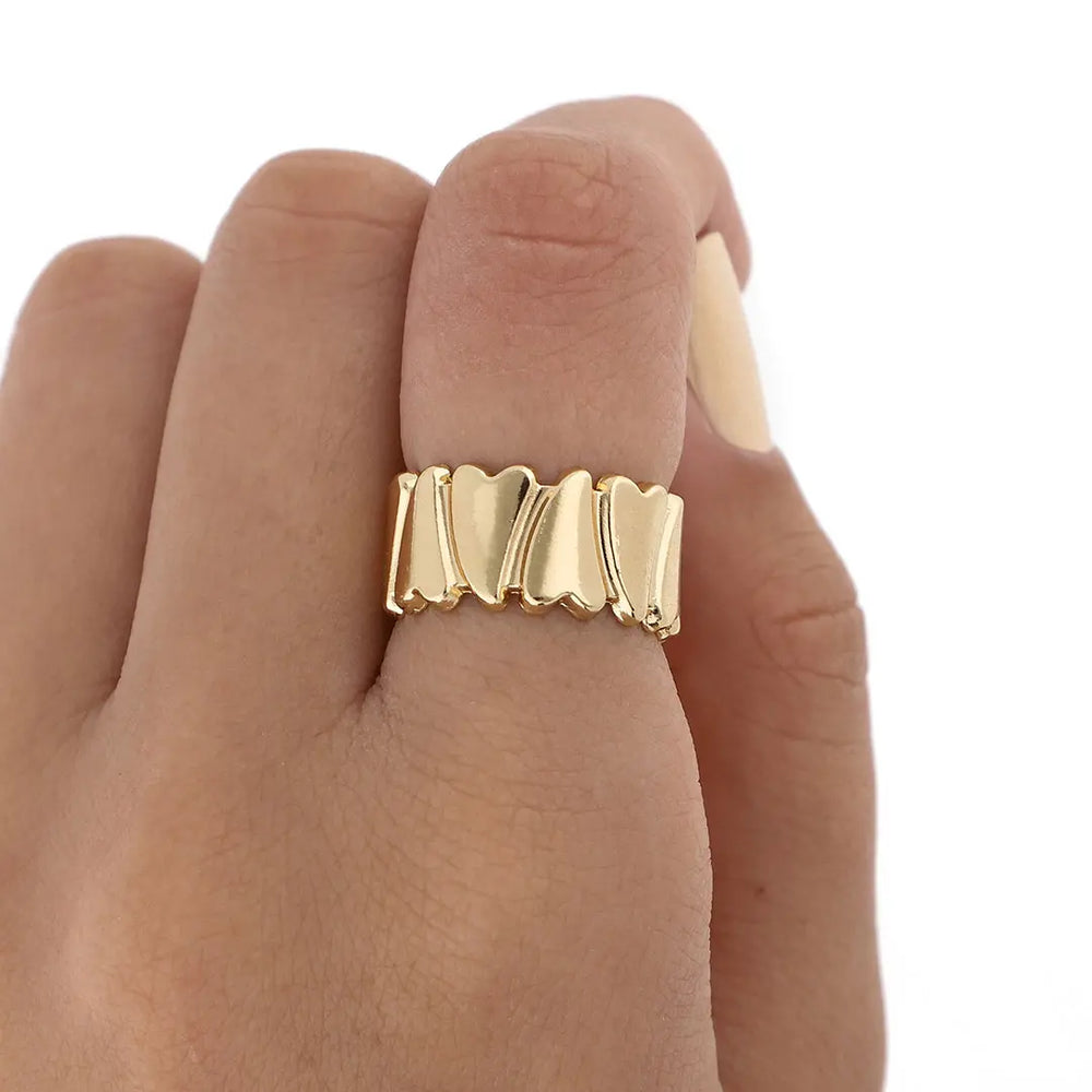 Anillo dorado bijou