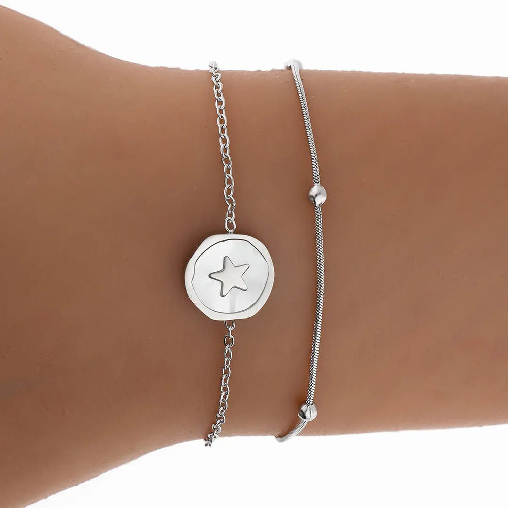Pulsera bijou plateada