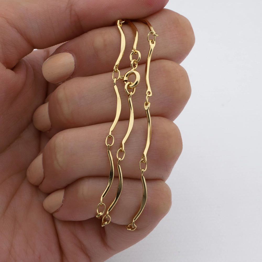 Cadena acero dorado premium