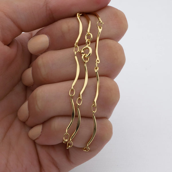 Cadena acero dorado premium