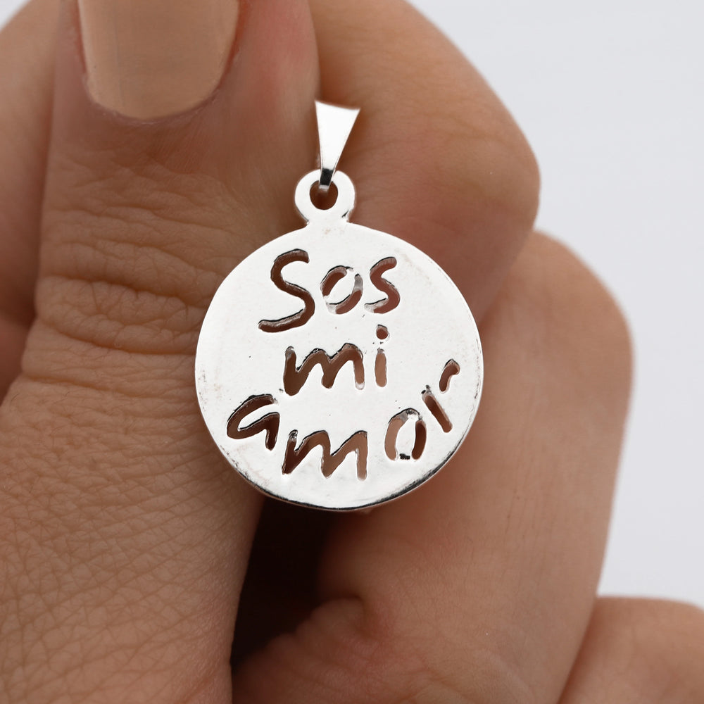 Dije acero blanco premium