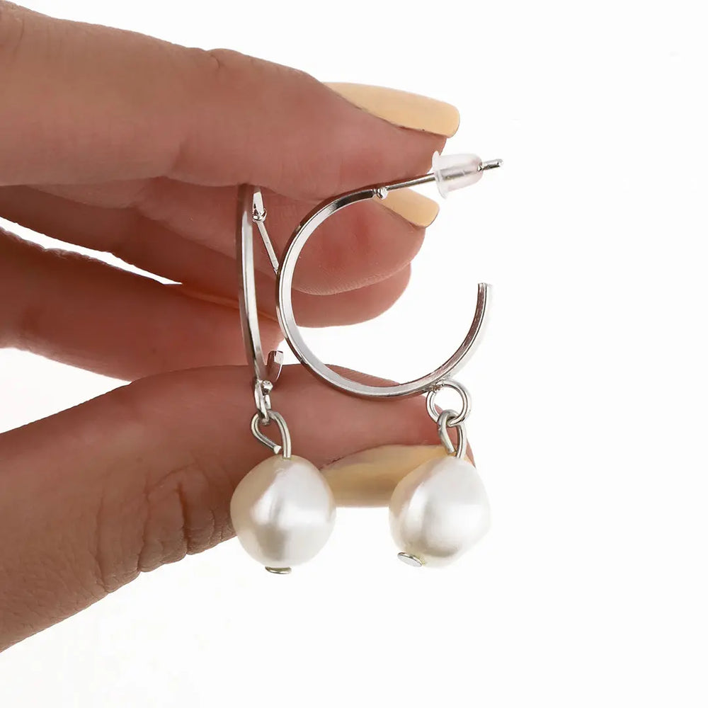 Aros plateados bijou