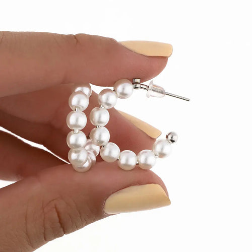 Aros plateados bijou