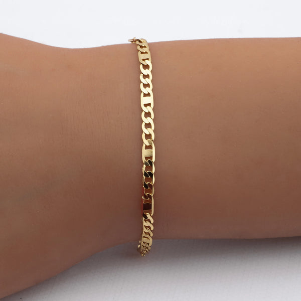 Pulsera acero dorado premium