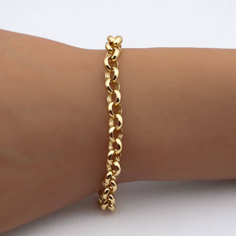 Pulsera acero dorado premium