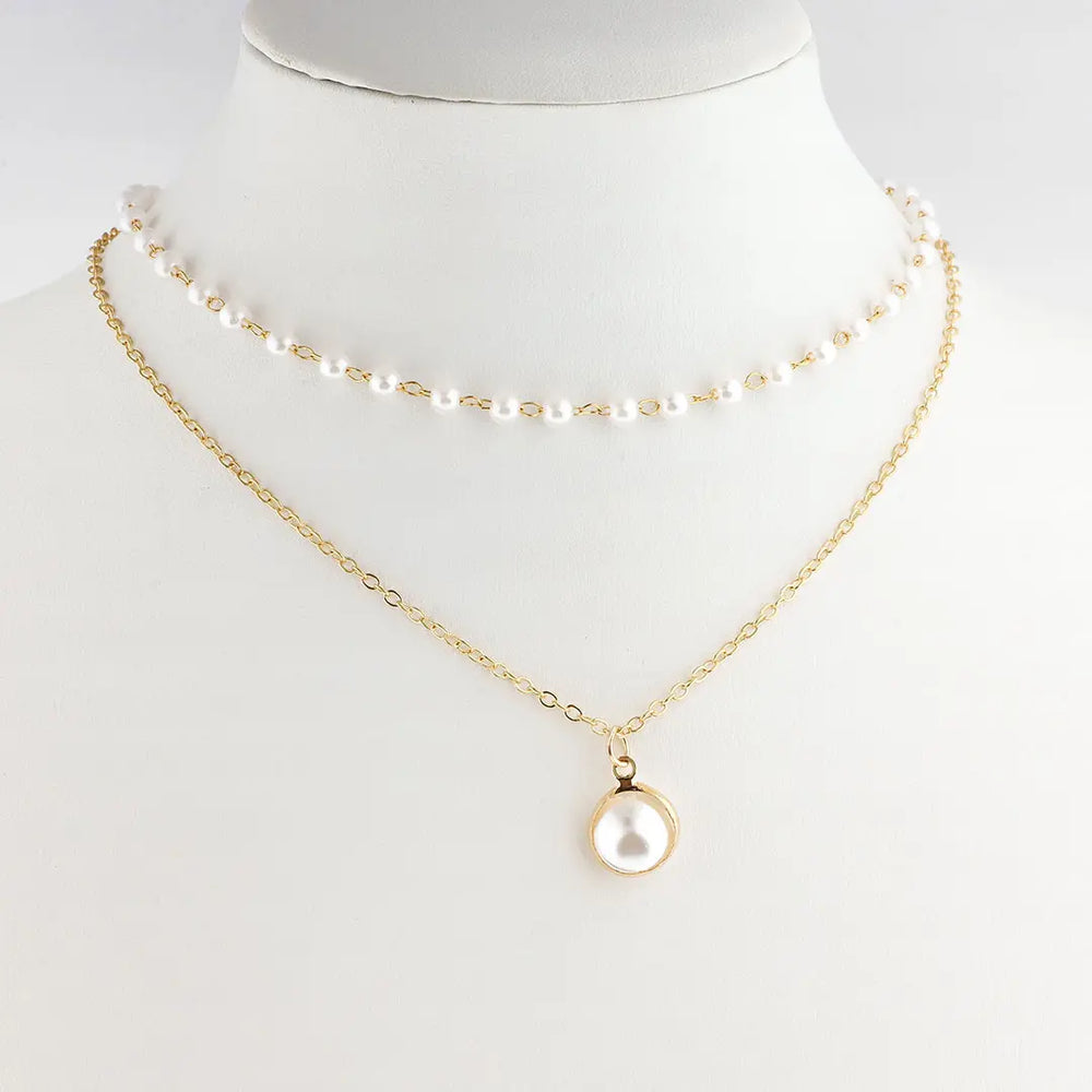 Set dorado bijou 2 en 1 colgante