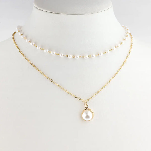 Set dorado bijou 2 en 1 colgante