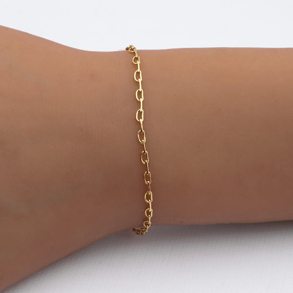 Pulsera acero dorado premium