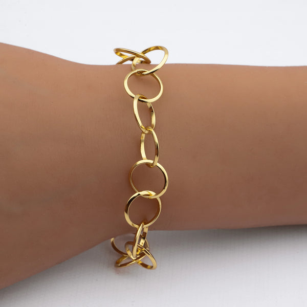 Pulsera acero dorado premium