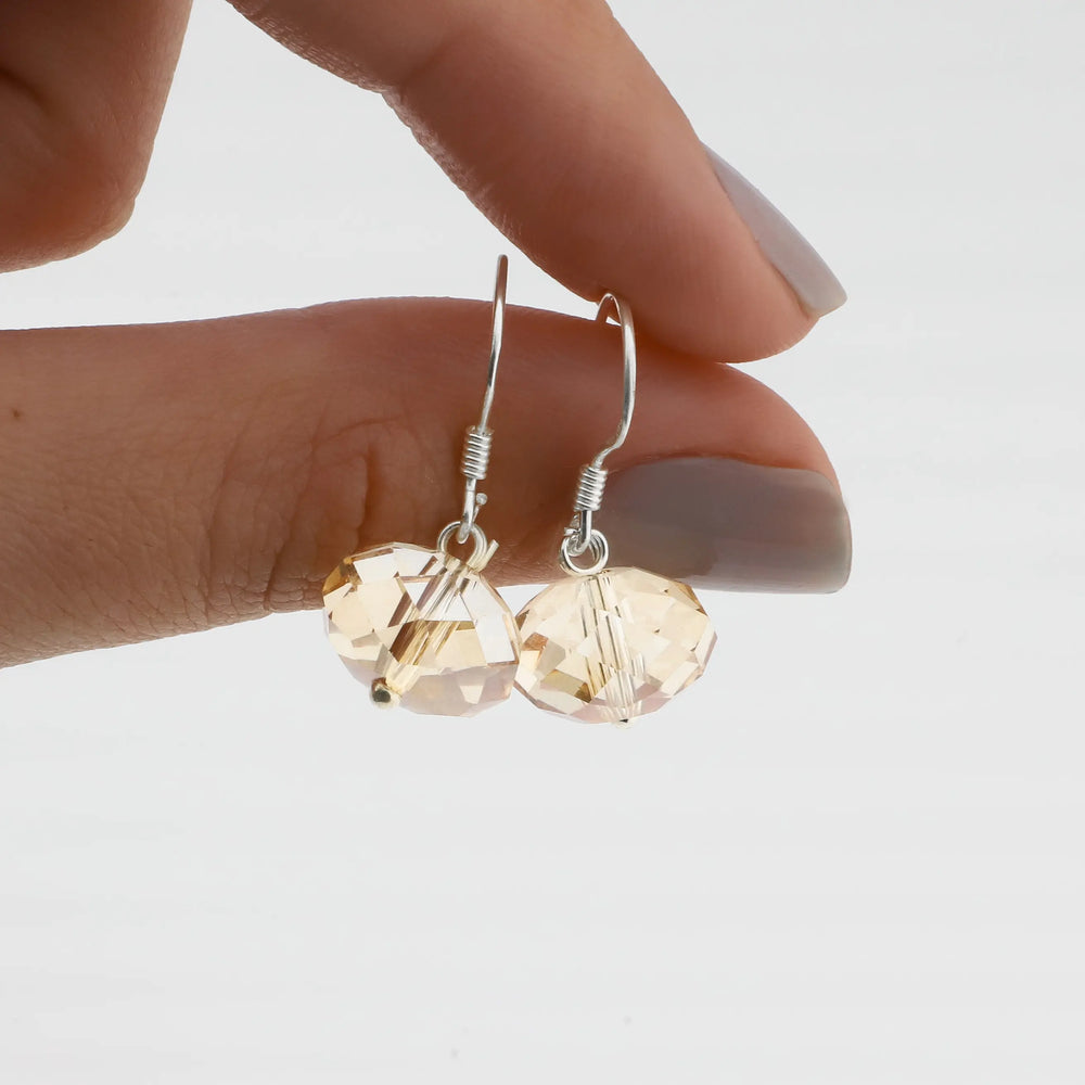 Aros acero blanco Swarovski premium