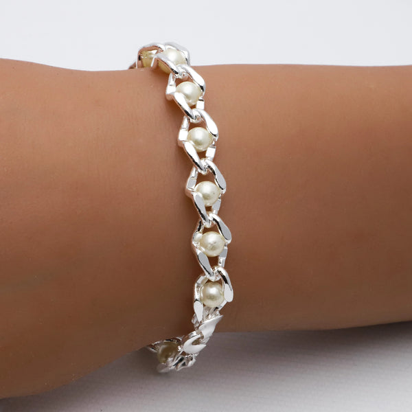 Pulsera acero blanco premium