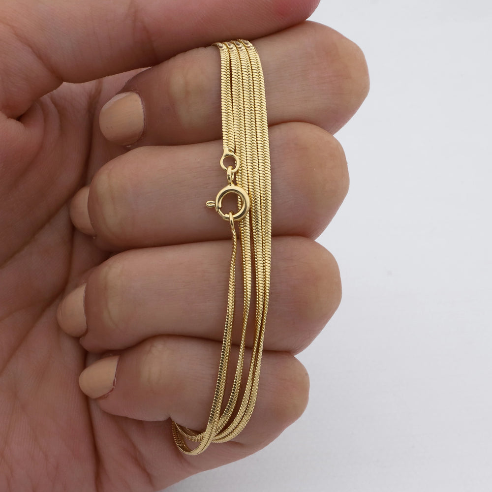 Cadena acero dorado premium