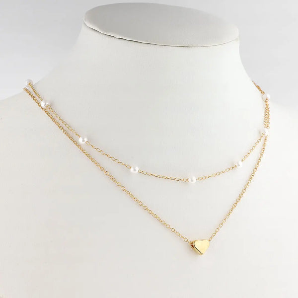 Set dorado bijou 2 colgantes