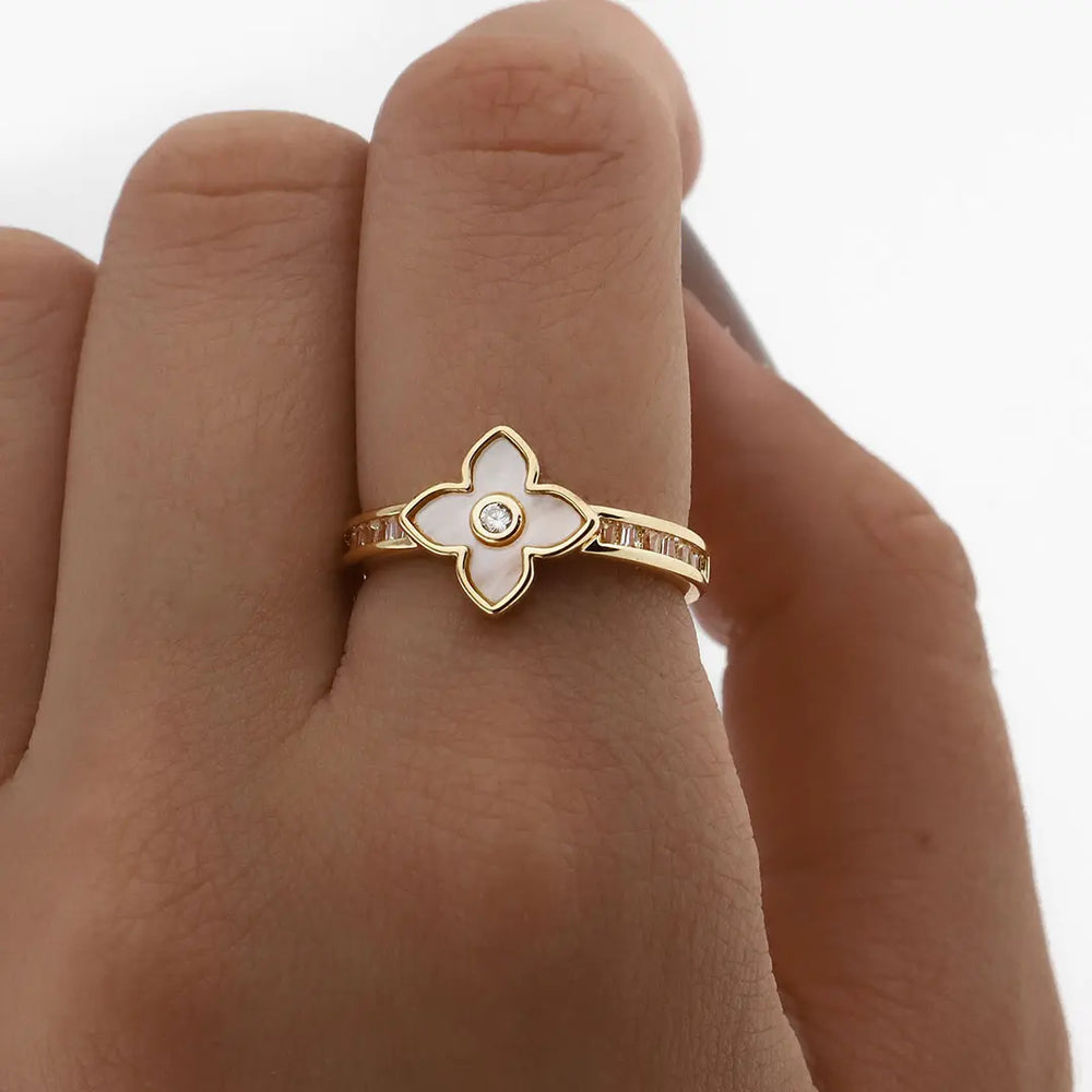 Anillo acero dorado