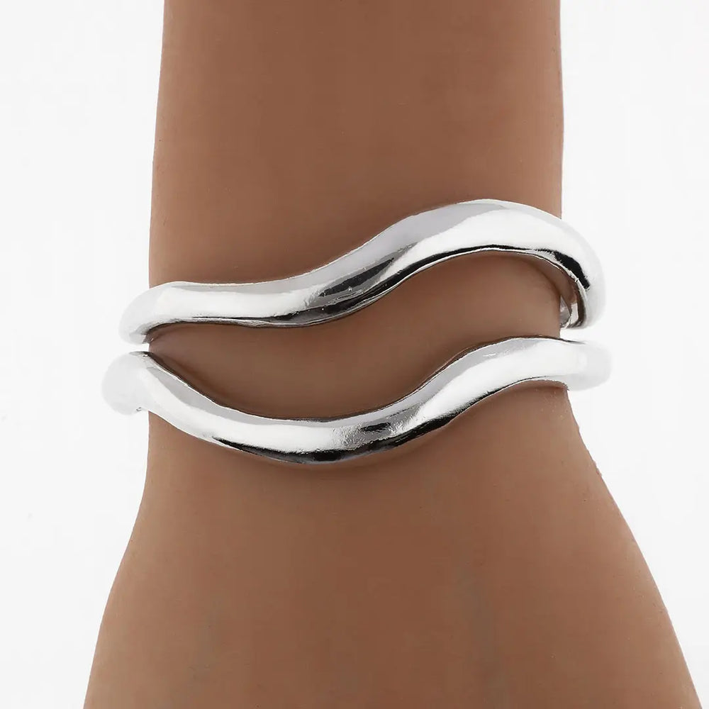 Brazalete bijou plateado