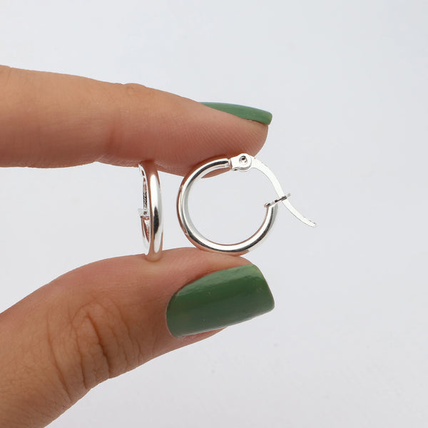Argollas acero blanco