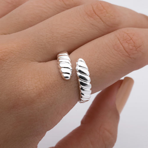 Anillo acero blanco premium